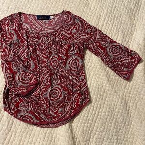 Red paisley printed shirt from Francescas